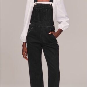 Black Denim Overalls